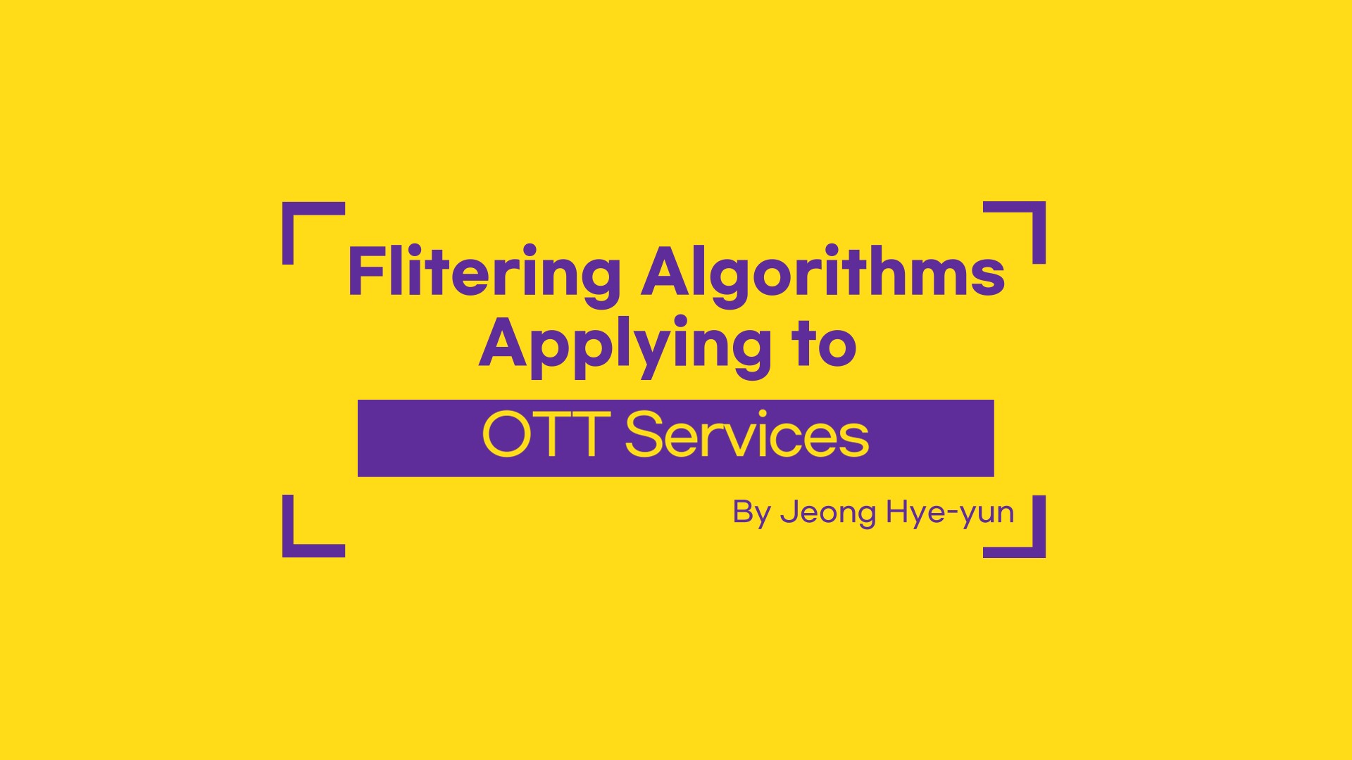 Filtering Algorithms Applying to OTT Services