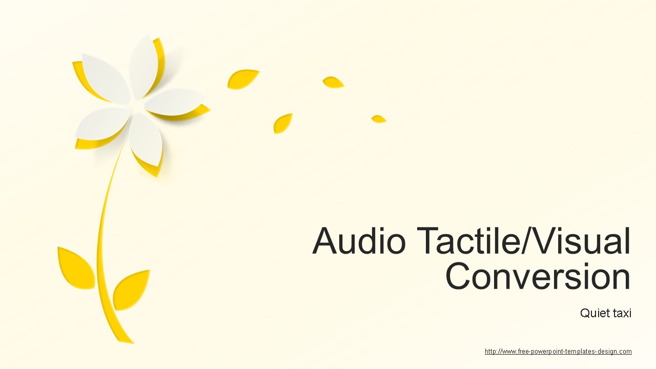 Audino Tactile Visual Conversion - Quiet TAXI