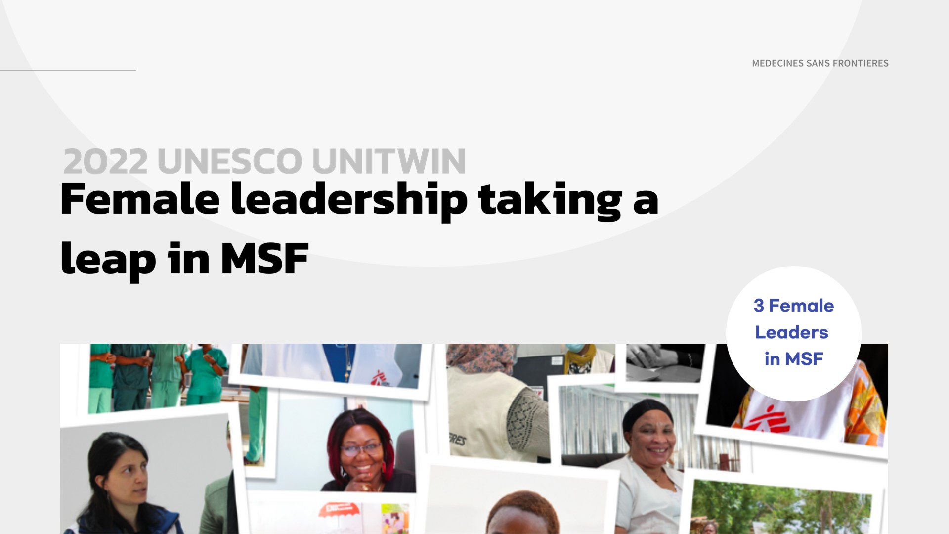Female Leadership taking a leap in MSF
